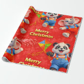 Danny and Dave Merry Christmas festive wrapping Cadeaupapier (Uitgerold)