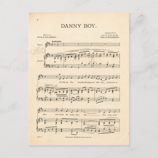 Danny Boy 1 Briefkaart (Voorkant)