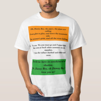 Danny Boy St Patrick's Day songtekst T-shirt