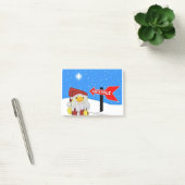 Danny Duck als Kerstman gaat naar de Noordpool. Post-it® Notes (Kantoor)