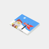 Danny Duck als Kerstman gaat naar de Noordpool. Post-it® Notes (Schuin)