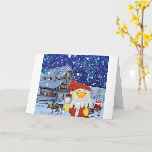 Danny Duck als Sinterklaas op de Noordpool Kaart (Gele Bloem)