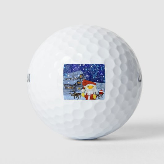 Danny Duck bezoekt Kerstman Golfballen (Voorkant)