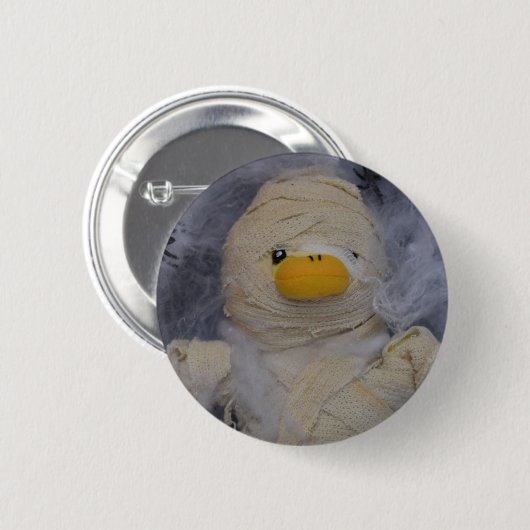 Danny Duck de Mummy Ronde Button 5,7 Cm (Voorkant /achterkant)