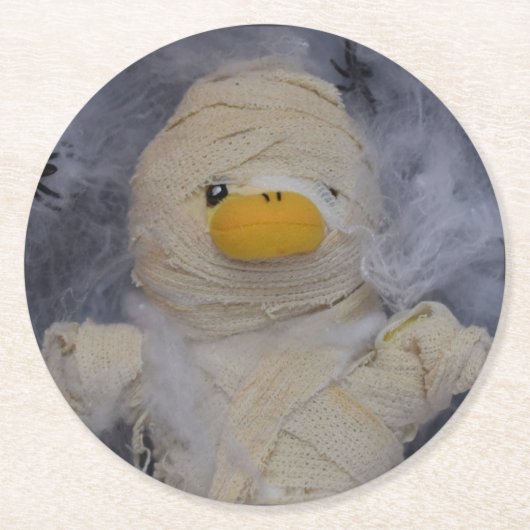 Danny Duck de Mummy Ronde Kartonnen Onderzetter (Voorkant)