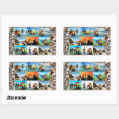 Danny Duck de Piraat Collage Rechthoekige Sticker (Vel)