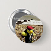 Danny Duck de piraat Knop Ronde Button 5,7 Cm (Voorkant /achterkant)