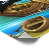 Danny Duck de piraat. Poster (Hoek)