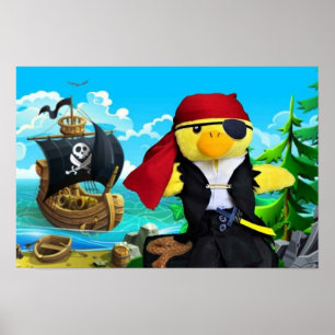 Danny Duck de Piraat. Poster