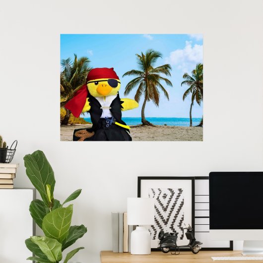 Danny Duck de piraat. Poster (Thuiskantoor)