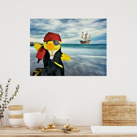 Danny Duck de piraat. Poster (Keuken)