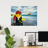 Danny Duck de piraat. Poster (Thuiskantoor)