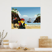 Danny Duck de piraat. Poster (Keuken)