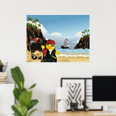 Danny Duck de piraat. Poster (Thuiskantoor)