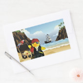 Danny Duck de Piraat Rechthoekige Sticker (Envelop)