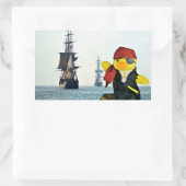 Danny Duck de Piraat Rechthoekige Sticker (Tas)