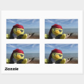 Danny Duck de Piraat Rechthoekige Sticker (Vel)