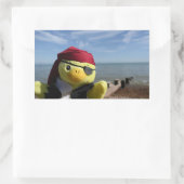 Danny Duck de Piraat Rechthoekige Sticker (Tas)