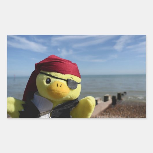 Danny Duck de Piraat Rechthoekige Sticker (Voorkant)