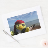 Danny Duck de Piraat Rechthoekige Sticker (Envelop)