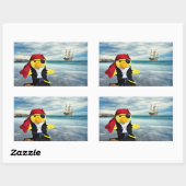 Danny Duck de Piraat Rechthoekige Sticker (Vel)