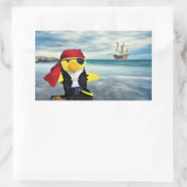 Danny Duck de Piraat Rechthoekige Sticker (Tas)
