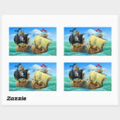 Danny Duck de Piraat Rechthoekige Sticker (Vel)