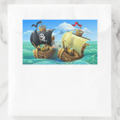 Danny Duck de Piraat Rechthoekige Sticker (Tas)