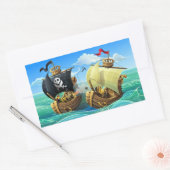Danny Duck de Piraat Rechthoekige Sticker (Envelop)