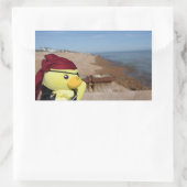 Danny Duck de Piraat Rechthoekige Sticker (Tas)
