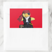 Danny Duck de Piraat Rechthoekige Sticker (Tas)