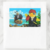 Danny Duck de Piraat Rechthoekige Sticker (Tas)