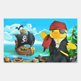 Danny Duck de Piraat Rechthoekige Sticker