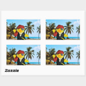 Danny Duck de Piraat Rechthoekige Sticker (Vel)