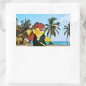 Danny Duck de Piraat Rechthoekige Sticker (Tas)