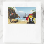 Danny Duck de Piraat Rechthoekige Sticker (Tas)