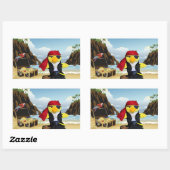 Danny Duck de Piraat Rechthoekige Sticker (Vel)