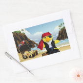 Danny Duck de Piraat Rechthoekige Sticker (Envelop)