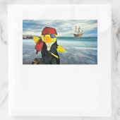 Danny Duck de Piraat Rechthoekige Sticker (Tas)