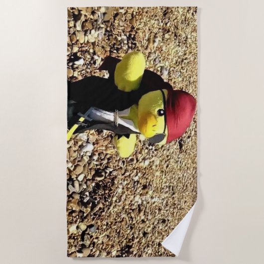 Danny Duck de Piraat strandhanddoek Strandlaken (Voorkant)