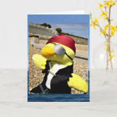 Danny Duck de Piraat Verjaardagskaart Kaart (Gele Bloem)