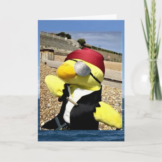 Danny Duck de Pirate Birthday kaart (Voorkant)