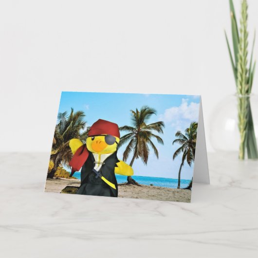 Danny Duck de Pirate Birthday kaart (Voorkant)