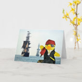 Danny Duck de Pirate Birthday kaart (Gele Bloem)