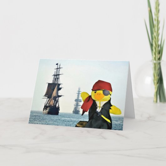 Danny Duck de Pirate Birthday kaart (Voorkant)