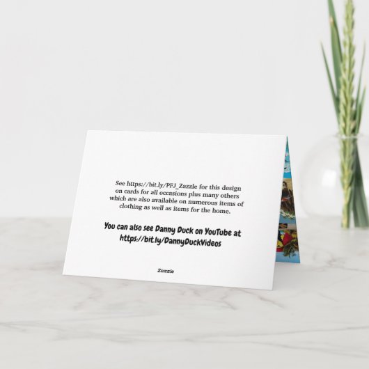 Danny Duck de Pirate Birthday kaart (Achterkant)