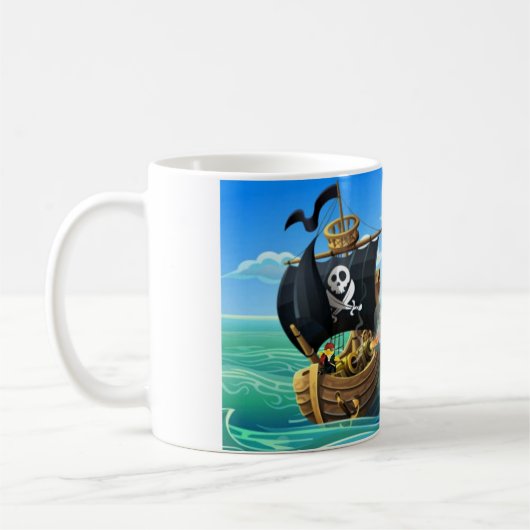 Danny Duck de Pirate Coffee Mok (Links)
