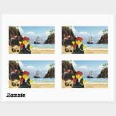 Danny Duck de Pirate Retangular Sticker (Vel)