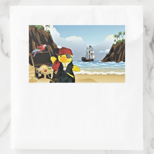 Danny Duck de Pirate Retangular Sticker (Tas)