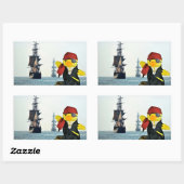 Danny Duck de Pirate Retangular Sticker (Vel)